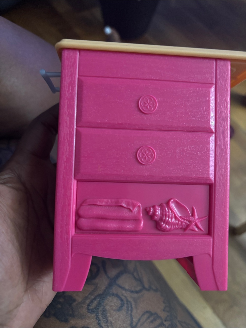 Barbie Pink and Yellow Beach Dresser Nightstand